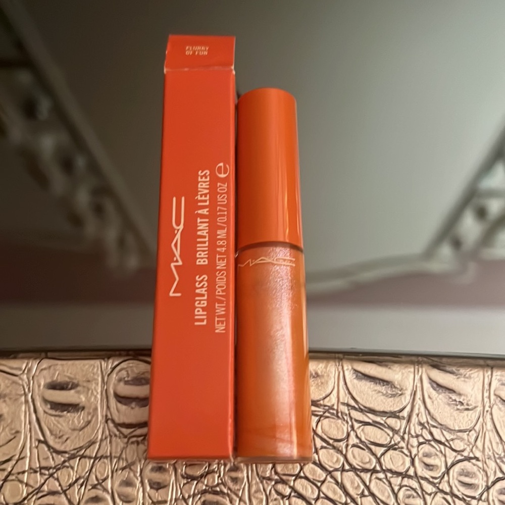 NIB! Mac Cosmetics Mac To The Beach Collection Lipglass In Color Flurry Of Fun.